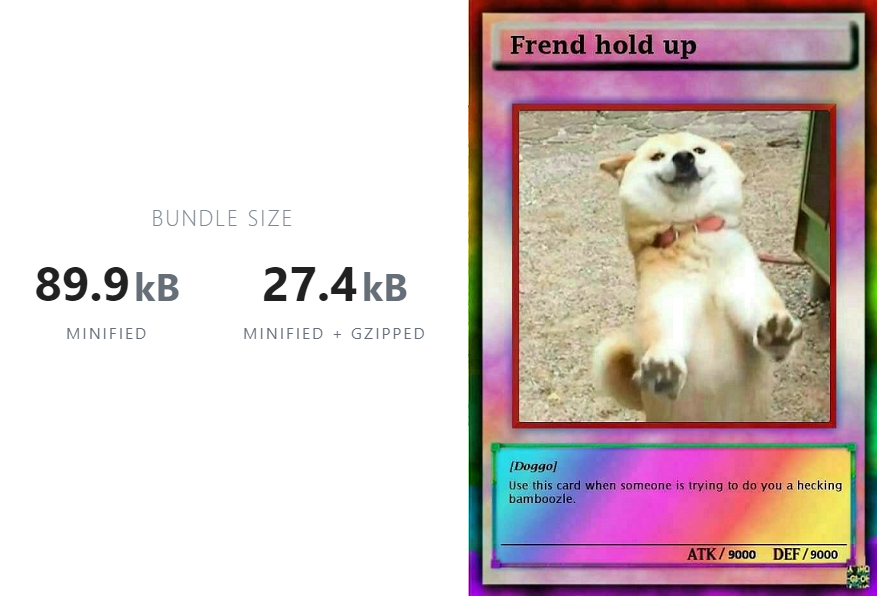 Bundle Size according to bundlephobia.com